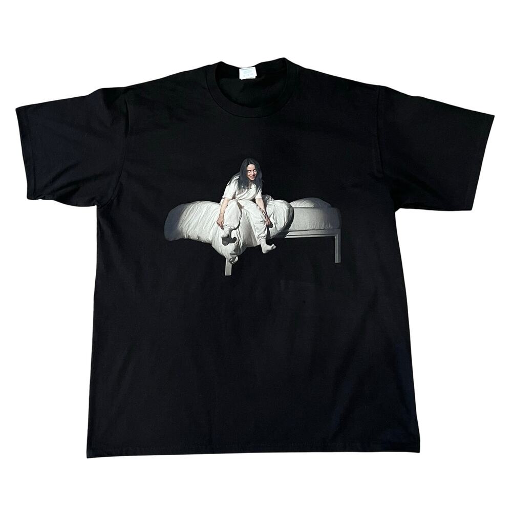 NEW Billie Eilish Shirt XL Black Graphic Tee When We Sleep World Tour 2019 Merch